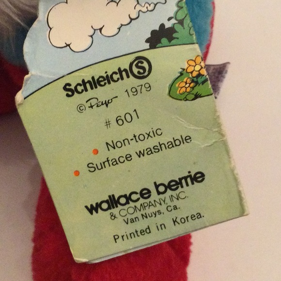 NWT Vintage Smurf plush Schleich Wallace Berrie & Co. - Picture 4 of 5